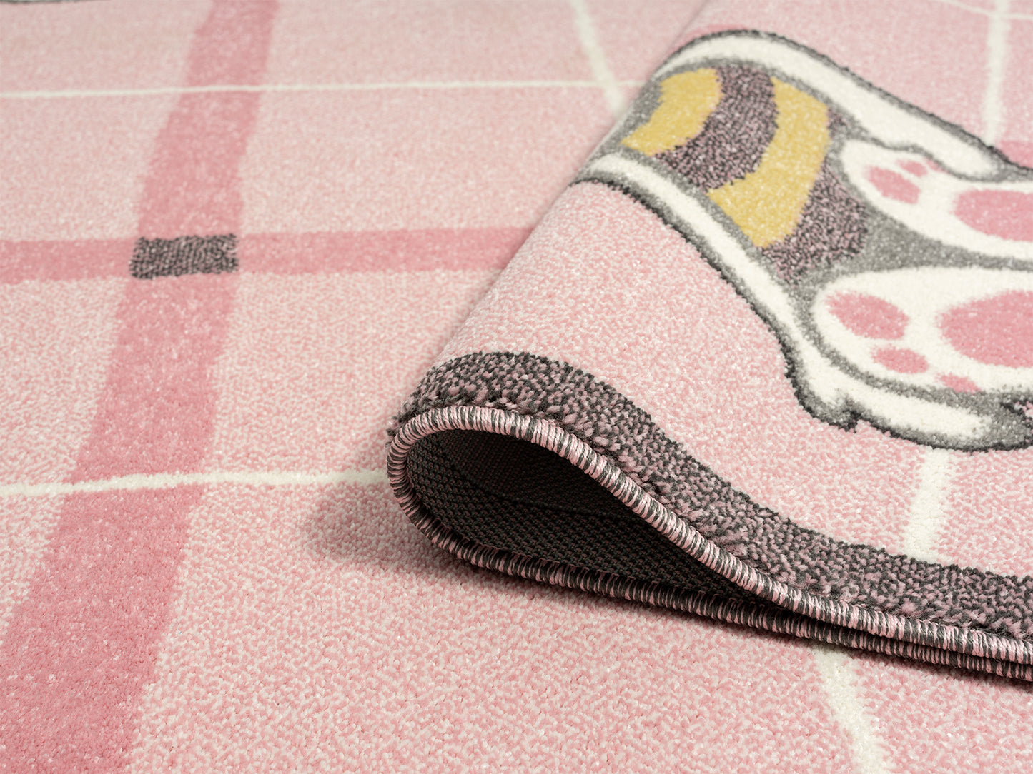 A to Z Teddy Bear Kids Pink Area Rug