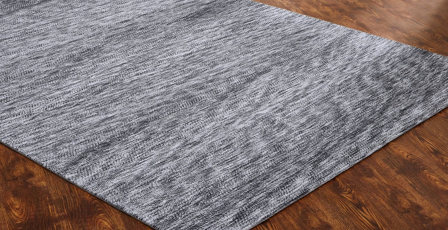 Citadel Graphite Heather Solid Hand Tufted Area Rug