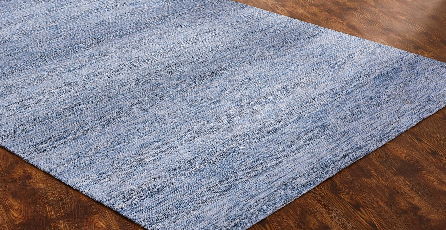 Citadel Heathered Blues Solid Hand Tufted Area Rug