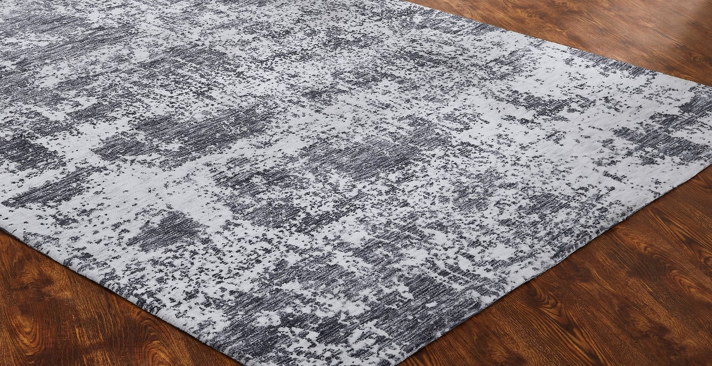 Citadel Charcoal Marble Modern Hand Tufted Area Rug