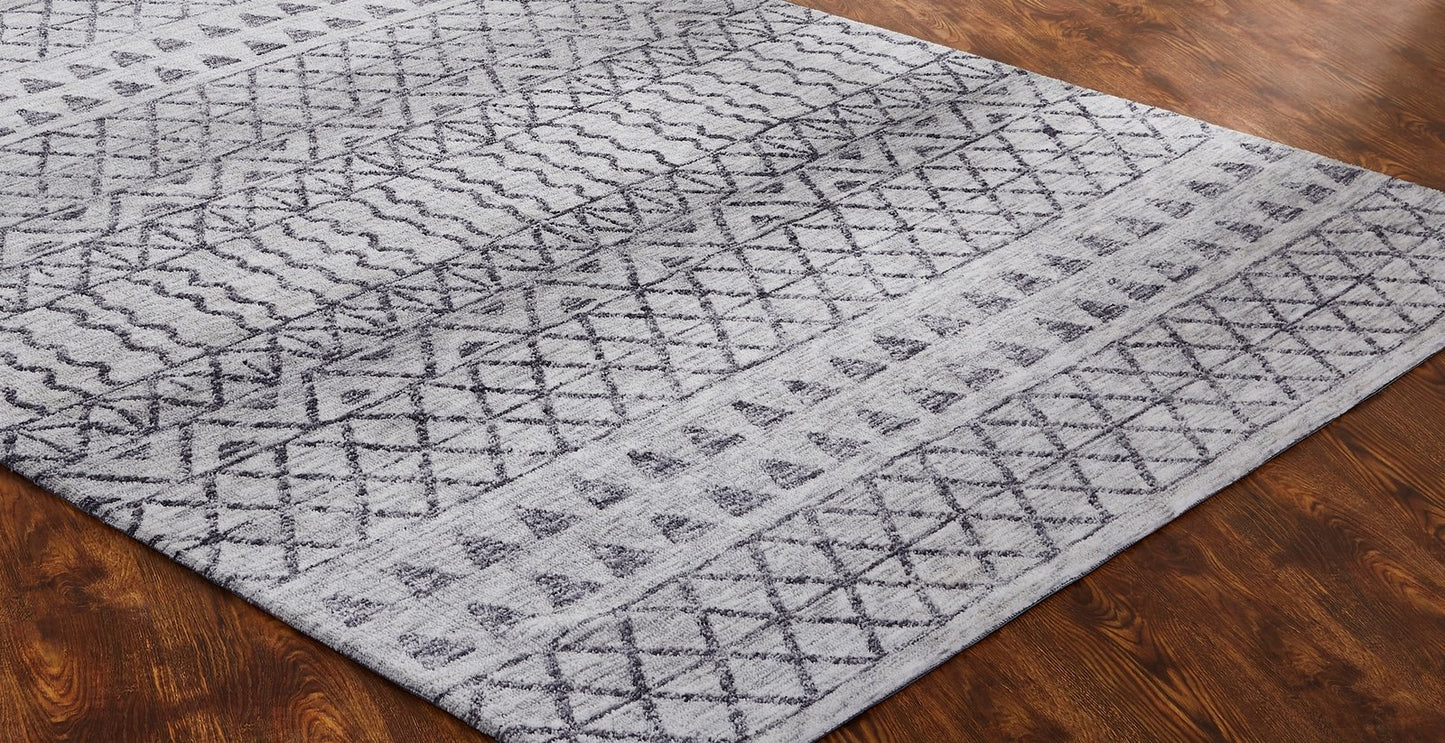 Citadel Vintage Ash Hand Contemporary Tufted Area Rug