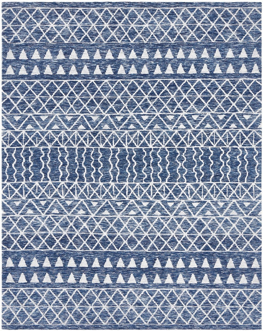 Citadel Denim Contemporary Hand tufted Area Rug