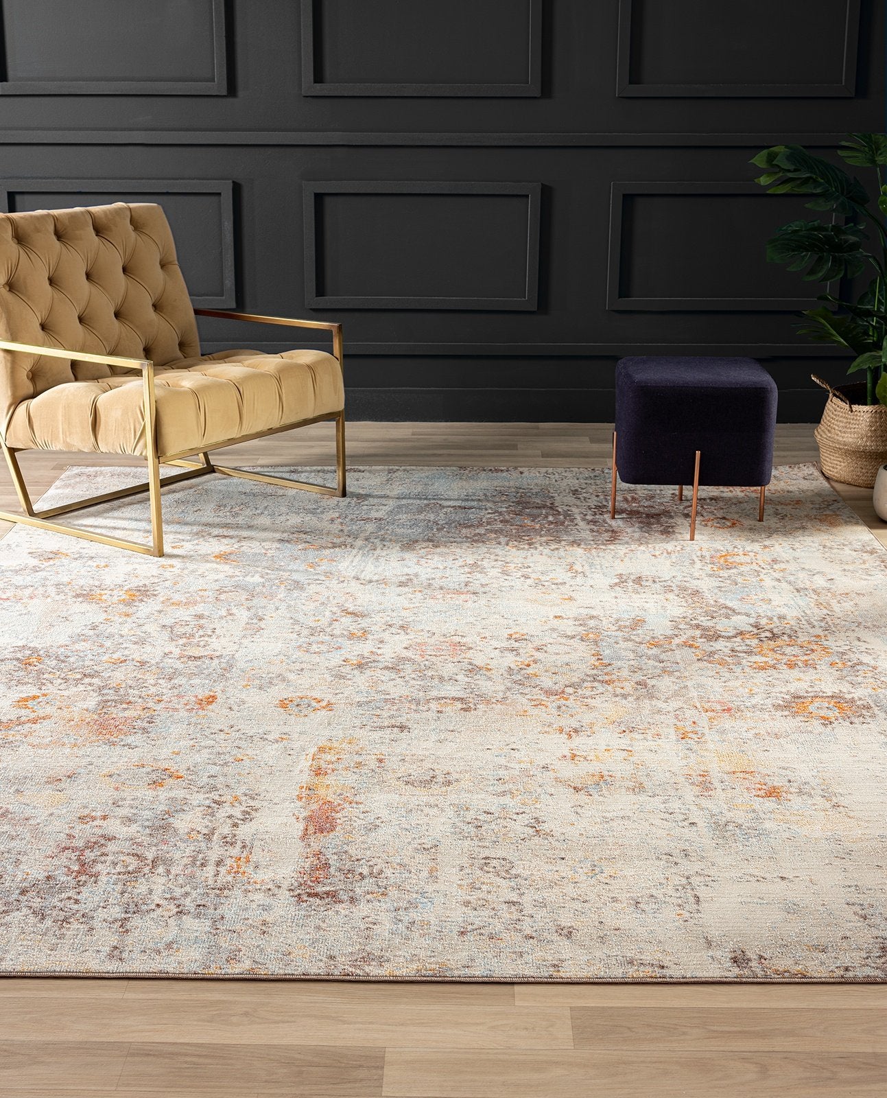 Calabria Sky and Vintage Earth Transitional Area Rug