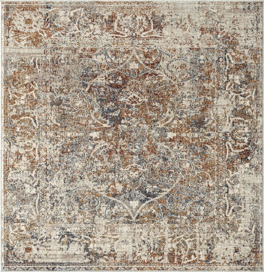 Camilla Indigo and Rust Tones Transitional Area Rug