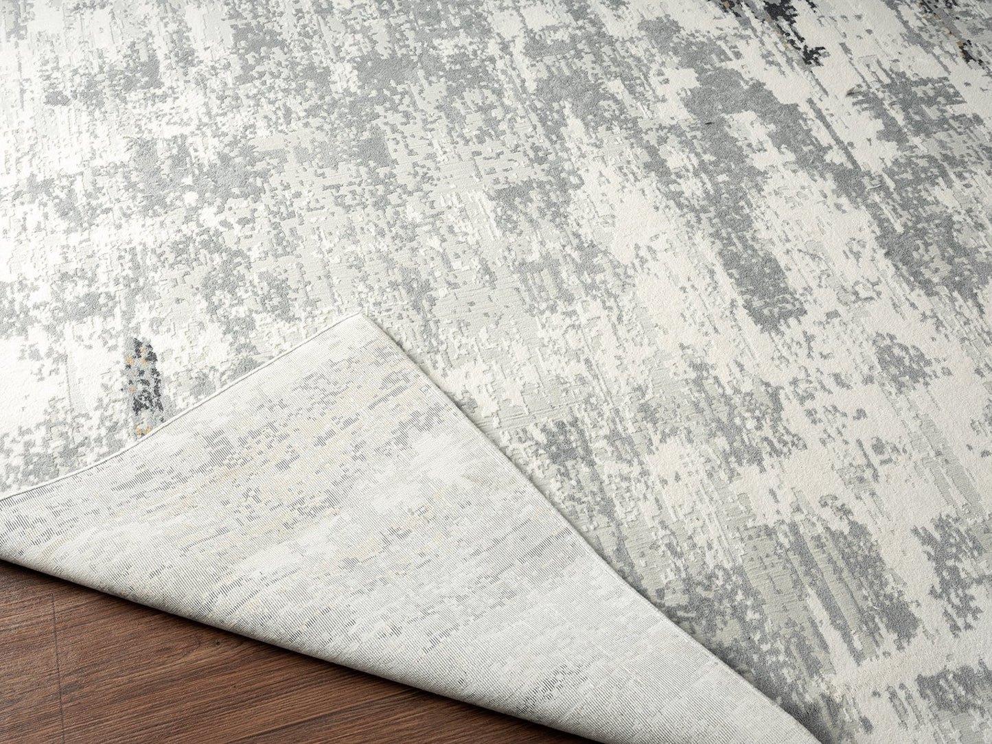 Dalton Greys and White Modern Area Rug