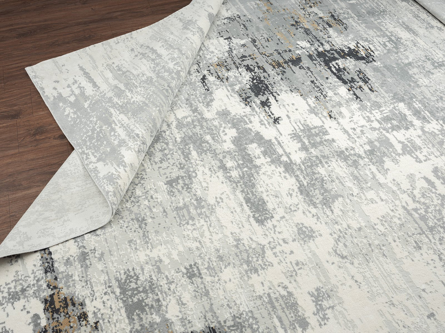 Dalton Greys and White Modern Area Rug
