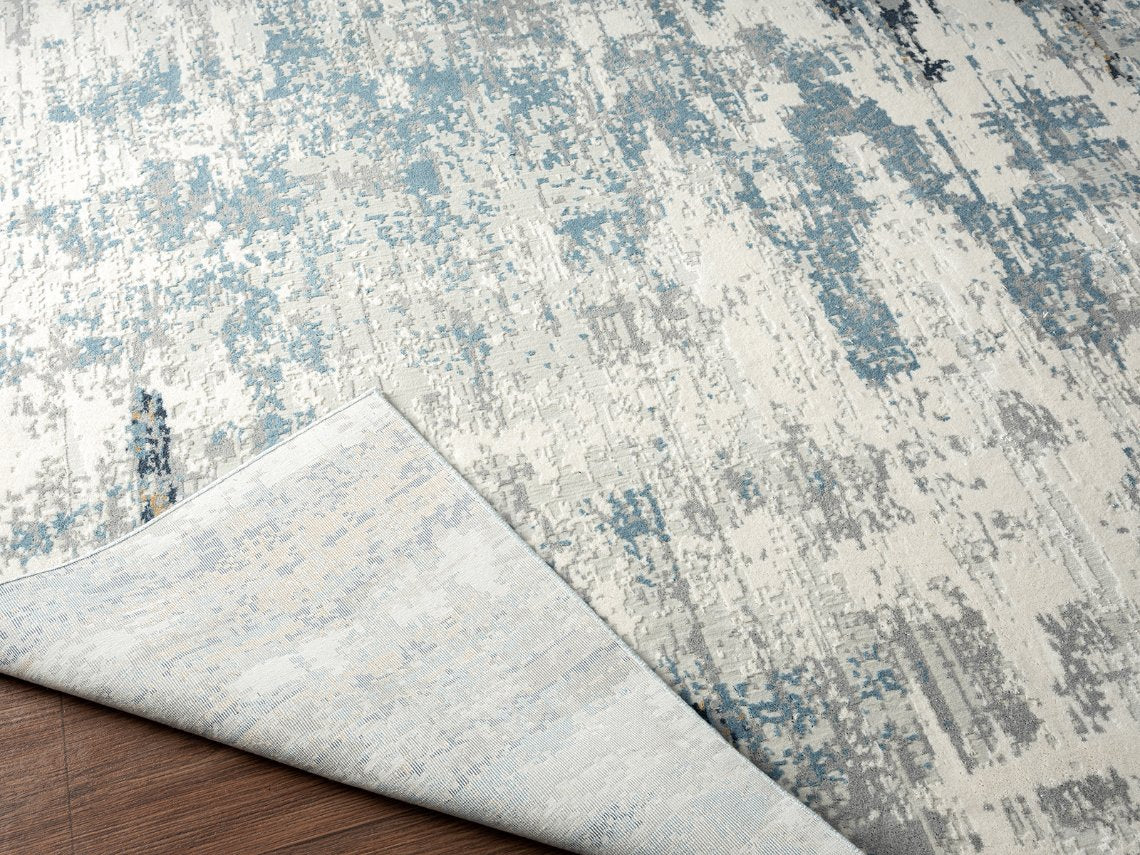 Dalton Blues and Greys Modern Area Rug