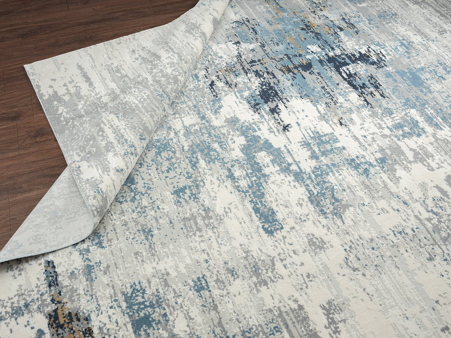 Dalton Blues and Greys Modern Area Rug