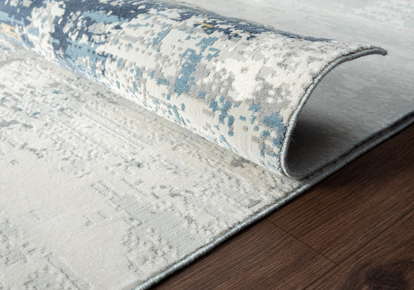 Dalton Blues and Greys Modern Area Rug