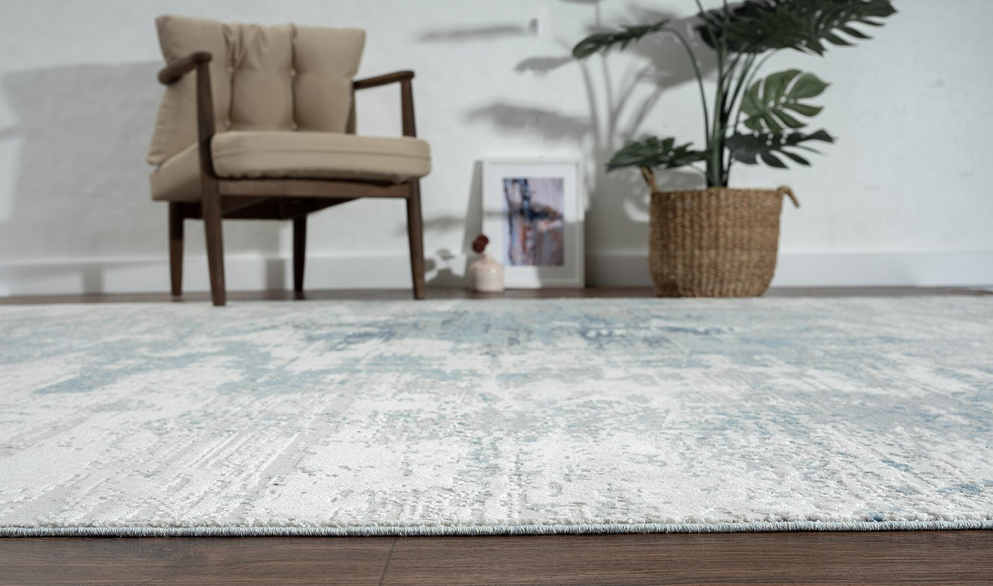 Dalton Blues and Greys Modern Area Rug