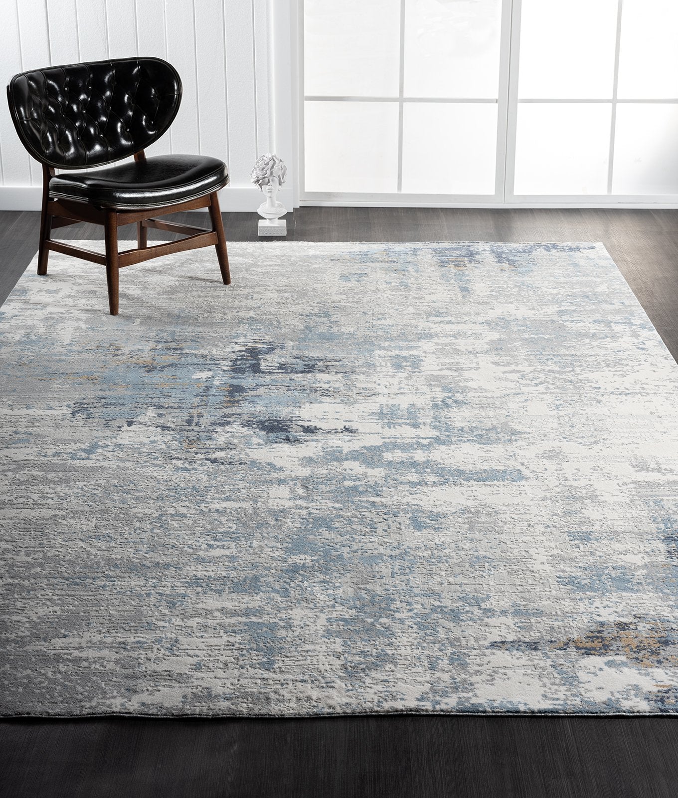 Dalton Blues and Greys Modern Area Rug
