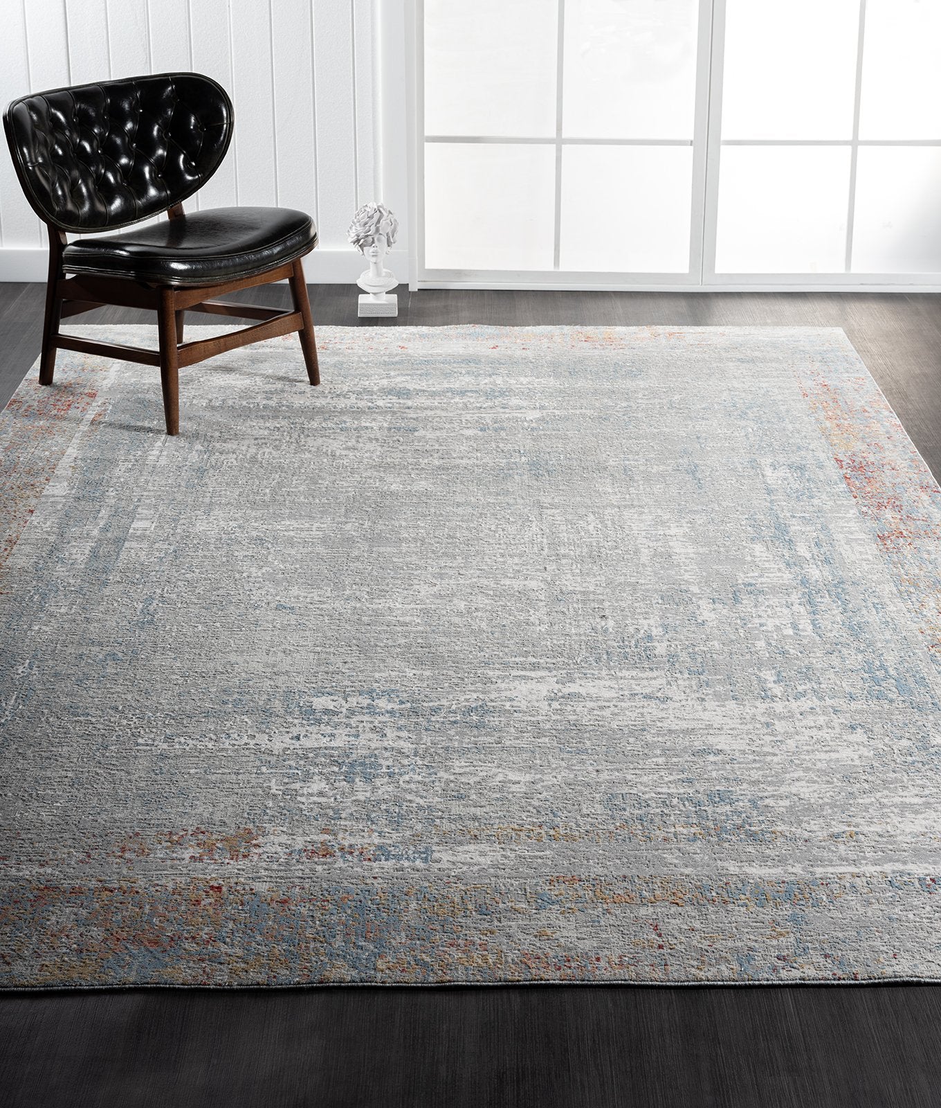 Dalton Grey - Blue Granite Transitional Area Rug
