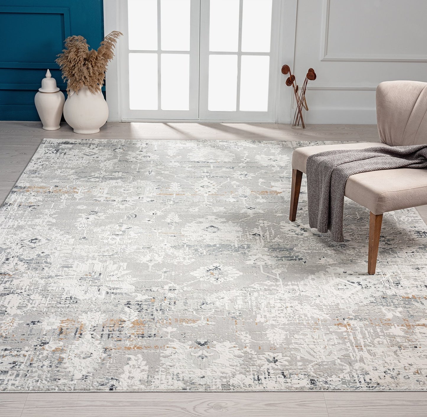 Ethos Pearl Grey Transitional Area Rug