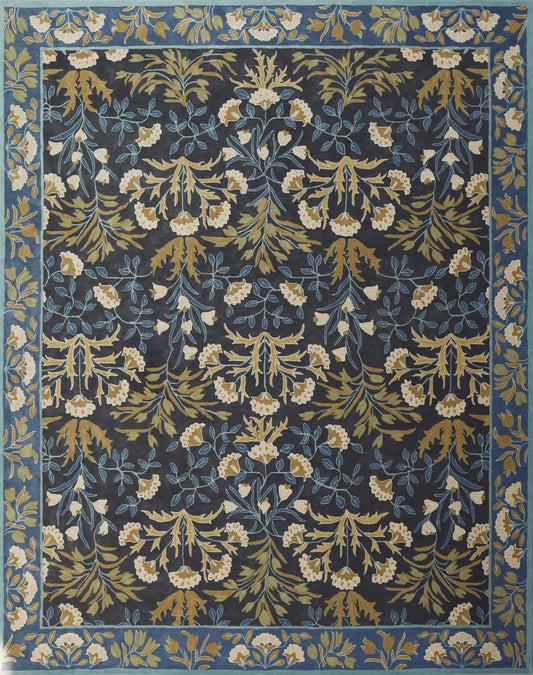 Adlin Blue Hand Tufted Wool Area Rug