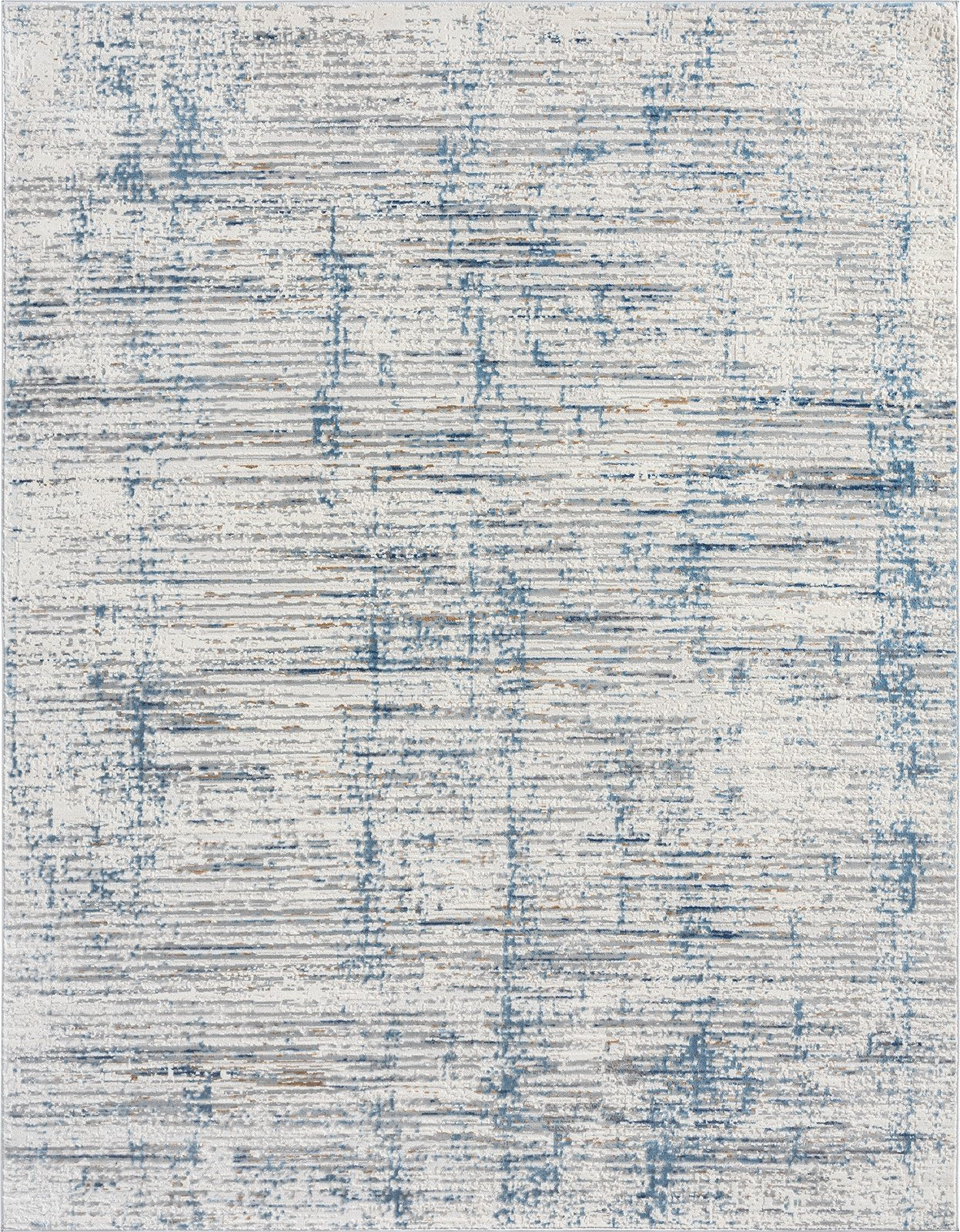 Lumina Winter White and Azure Modern Area Rug