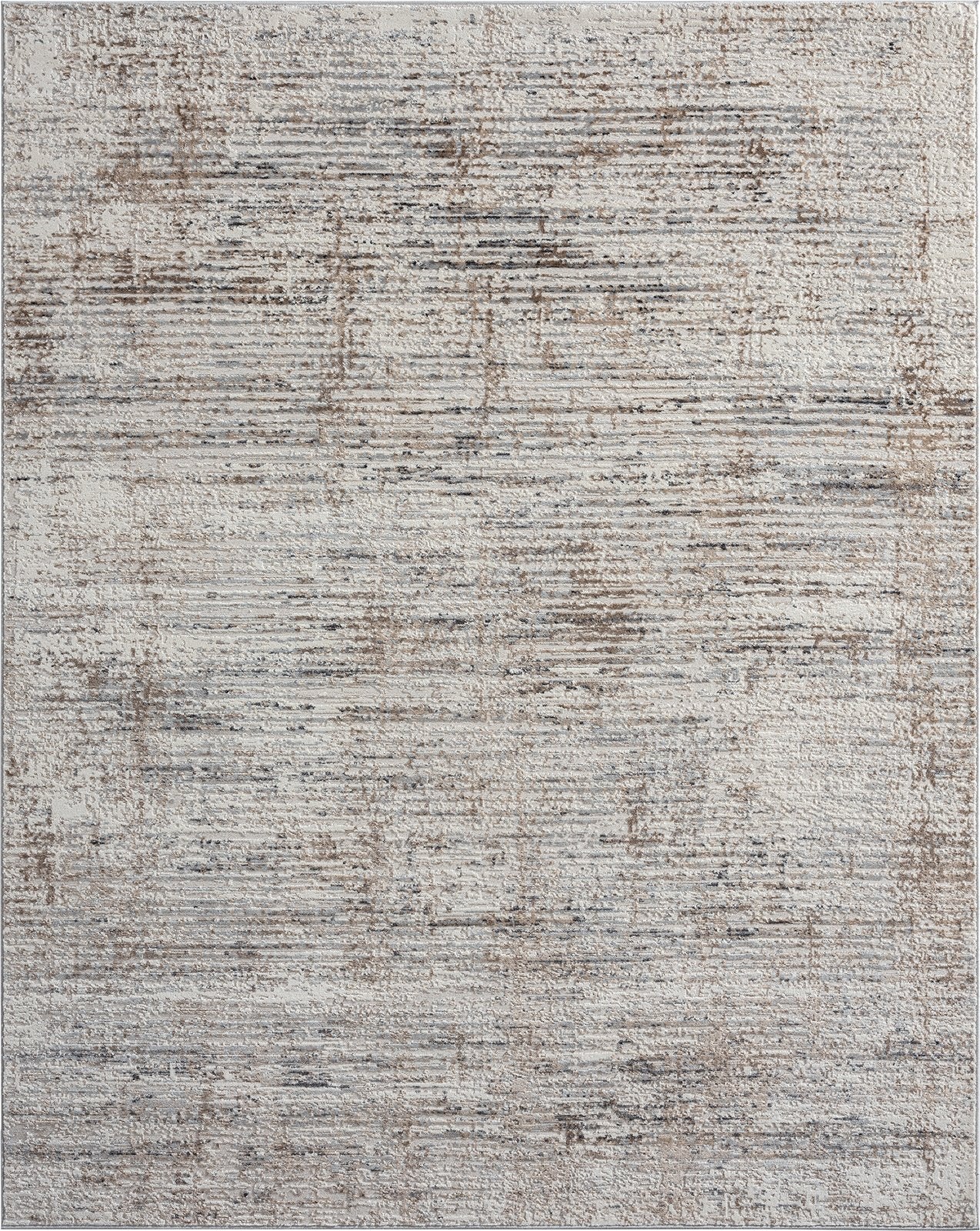 Lumina Grey Tones and Tan Strie Modern Area Rug
