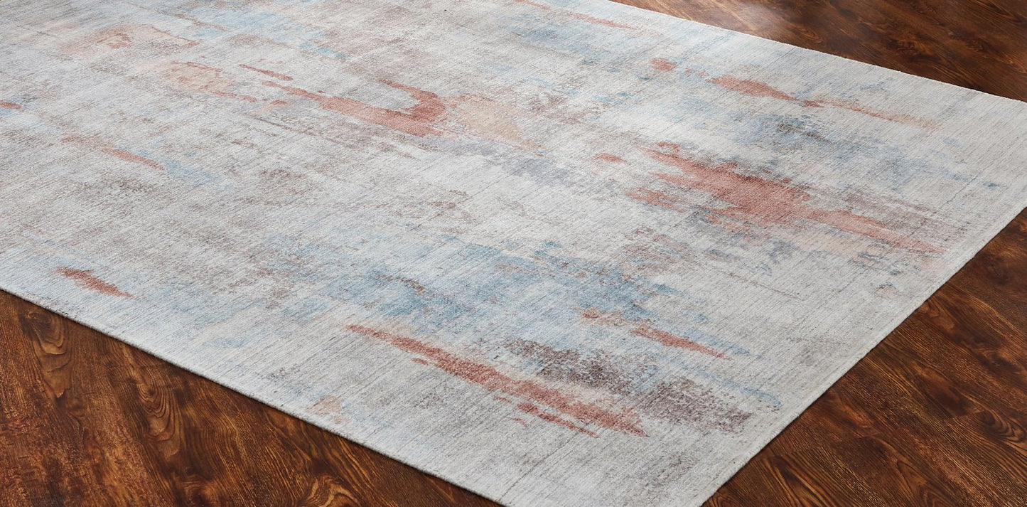 Lucid New Multi Beige Abstract Area Rug