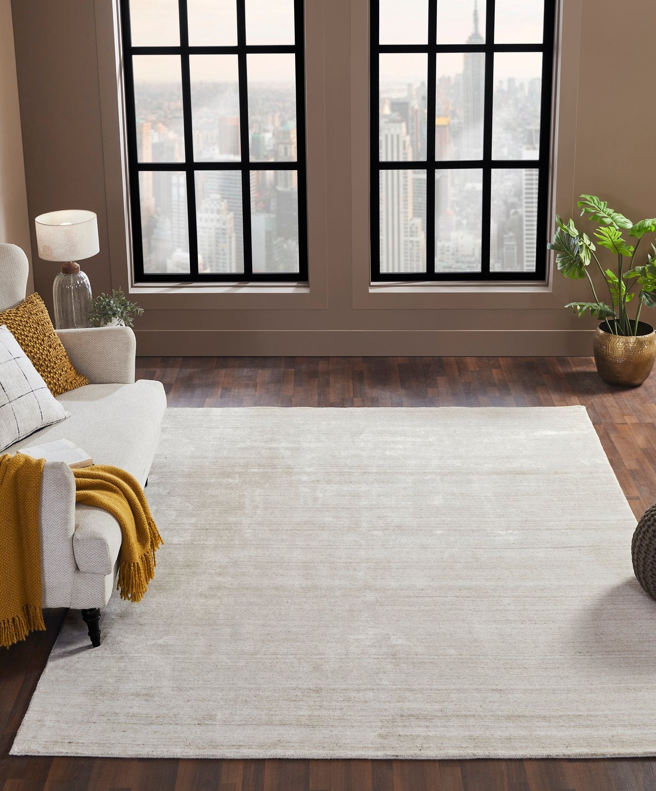Meridian Chino Solid Abrash Area Rug