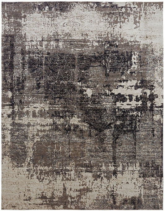 Modena Granite Grey Abstract Area Rug