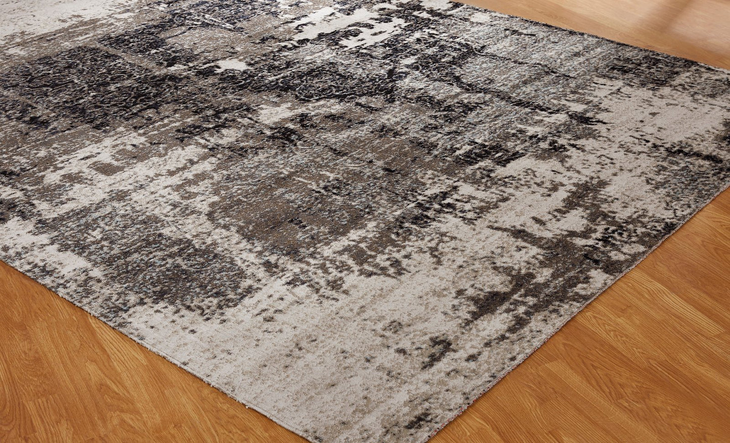 Modena Granite Grey Abstract Area Rug