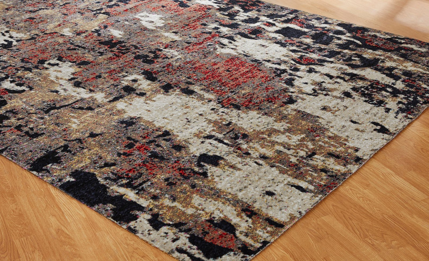 Modena Ebony Multi Abstract Area Rug