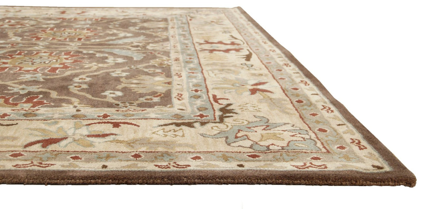 Brand New Brandon Brown Wool Persian Style Area Rug