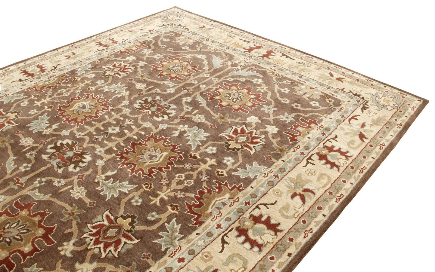 Brand New Brandon Brown Wool Persian Style Area Rug