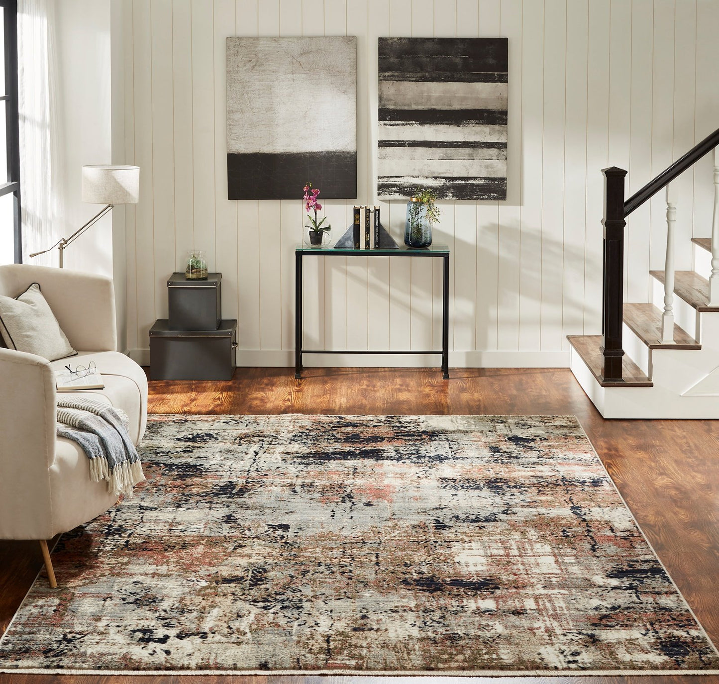 Aurora Cool and Spicy Transitional Area Rug