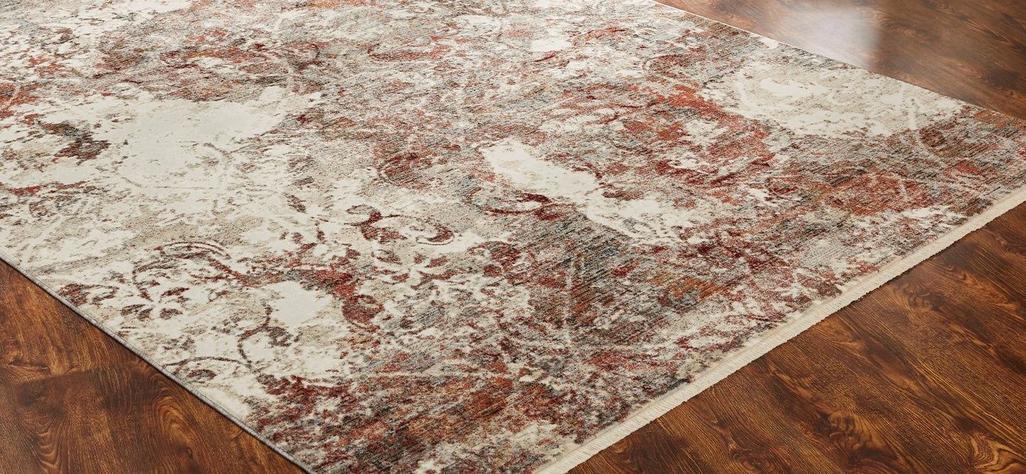 Aurora Zinc and Spice Transitional Area Rug