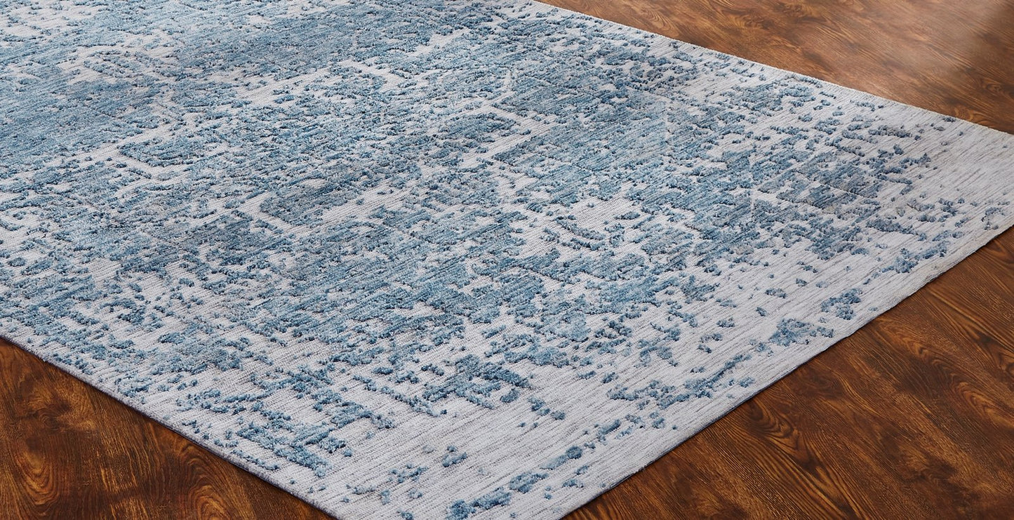 Citadel Blue Waters Transitional Hand Tufted Area Rug