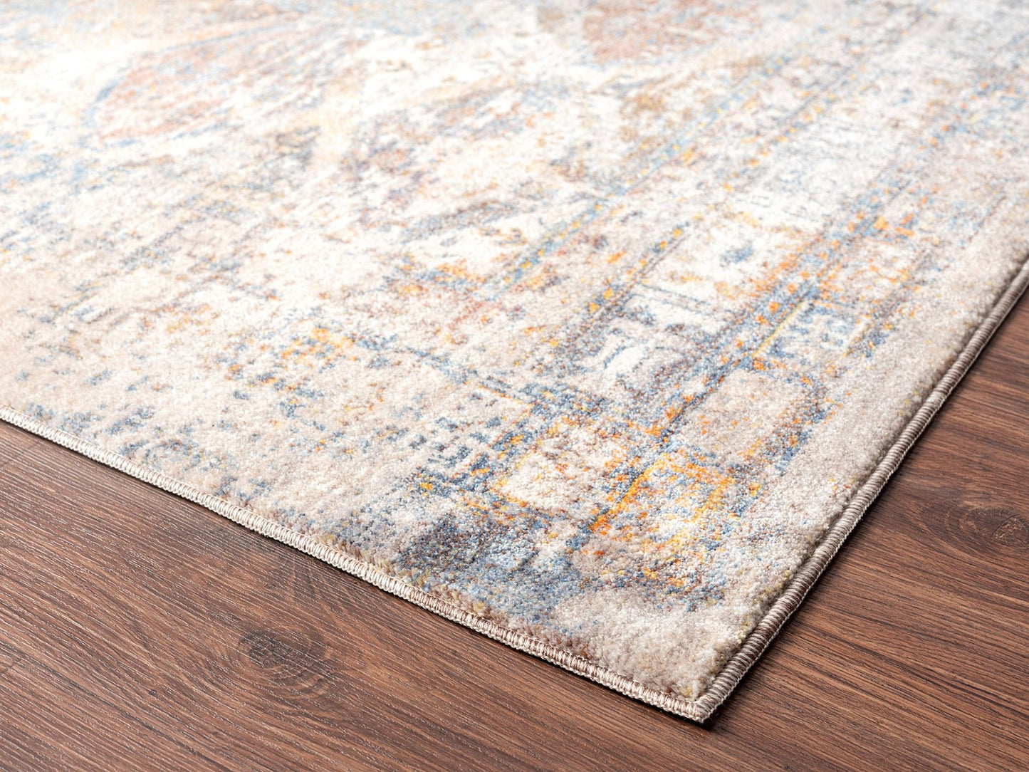 Calabria Blue Tones and Earth Transitional Area Rug