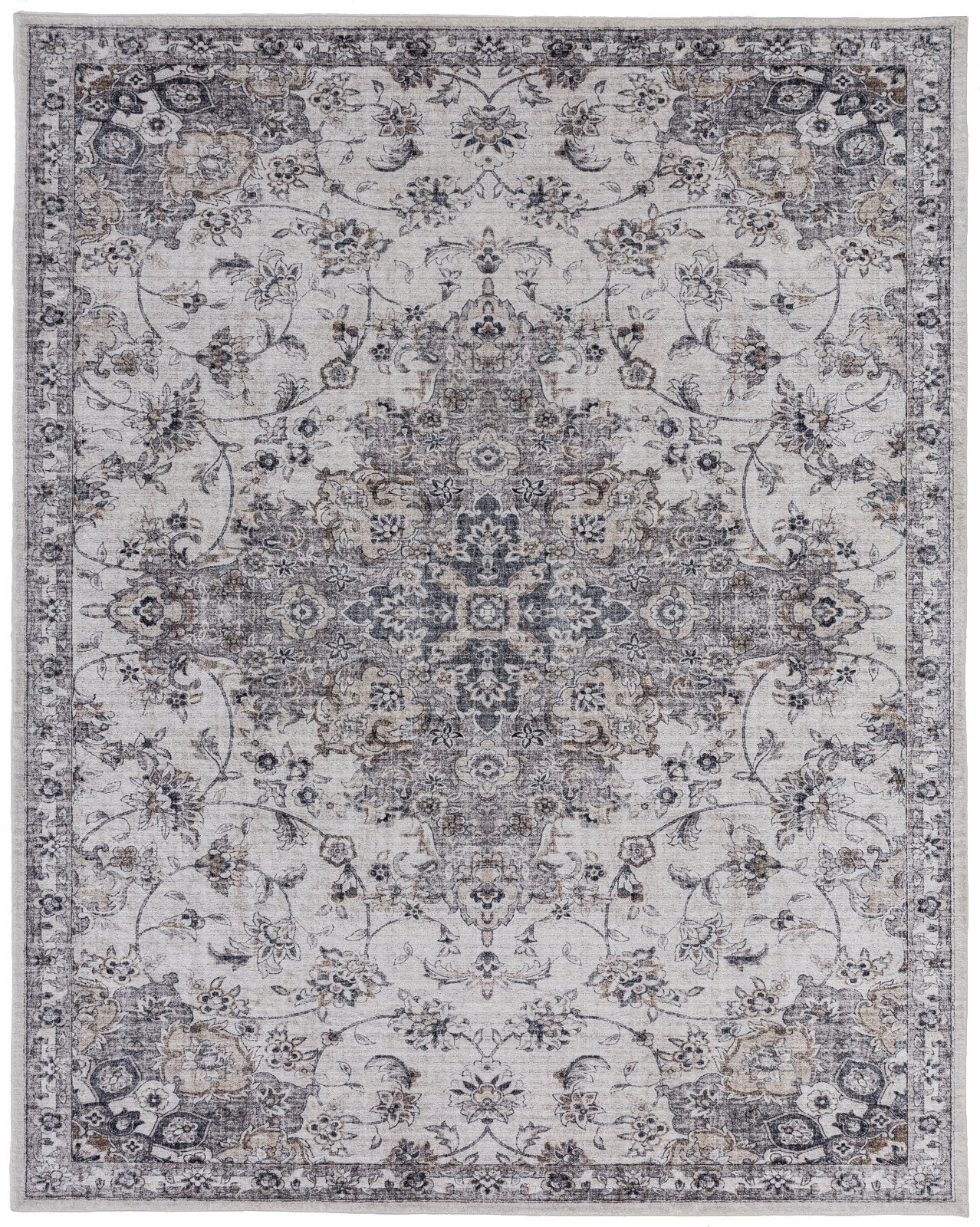 Denali Grey Tones Traditional Area Rug