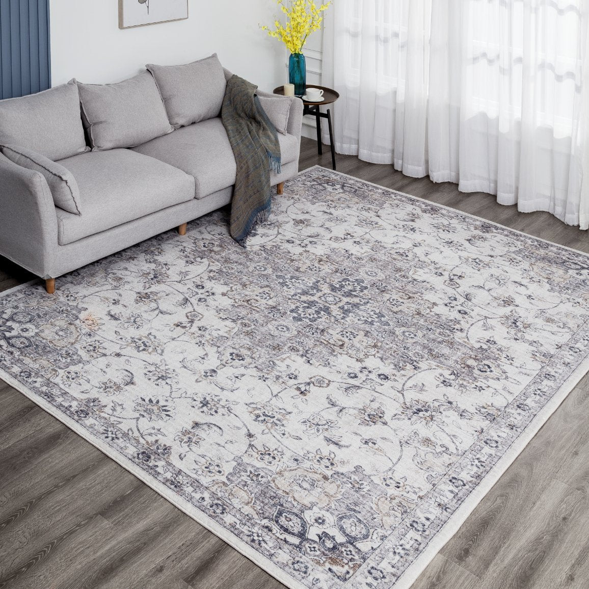 Denali Grey Tones Traditional Area Rug