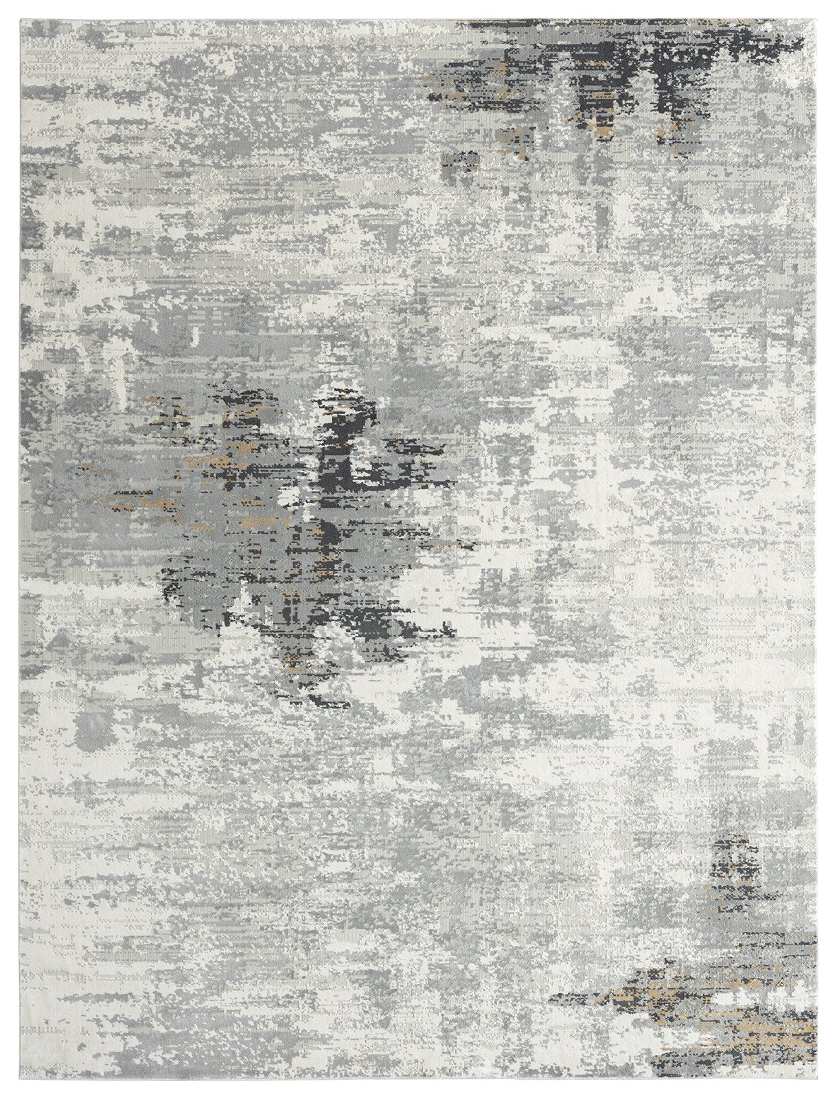 Dalton Greys and White Modern Area Rug