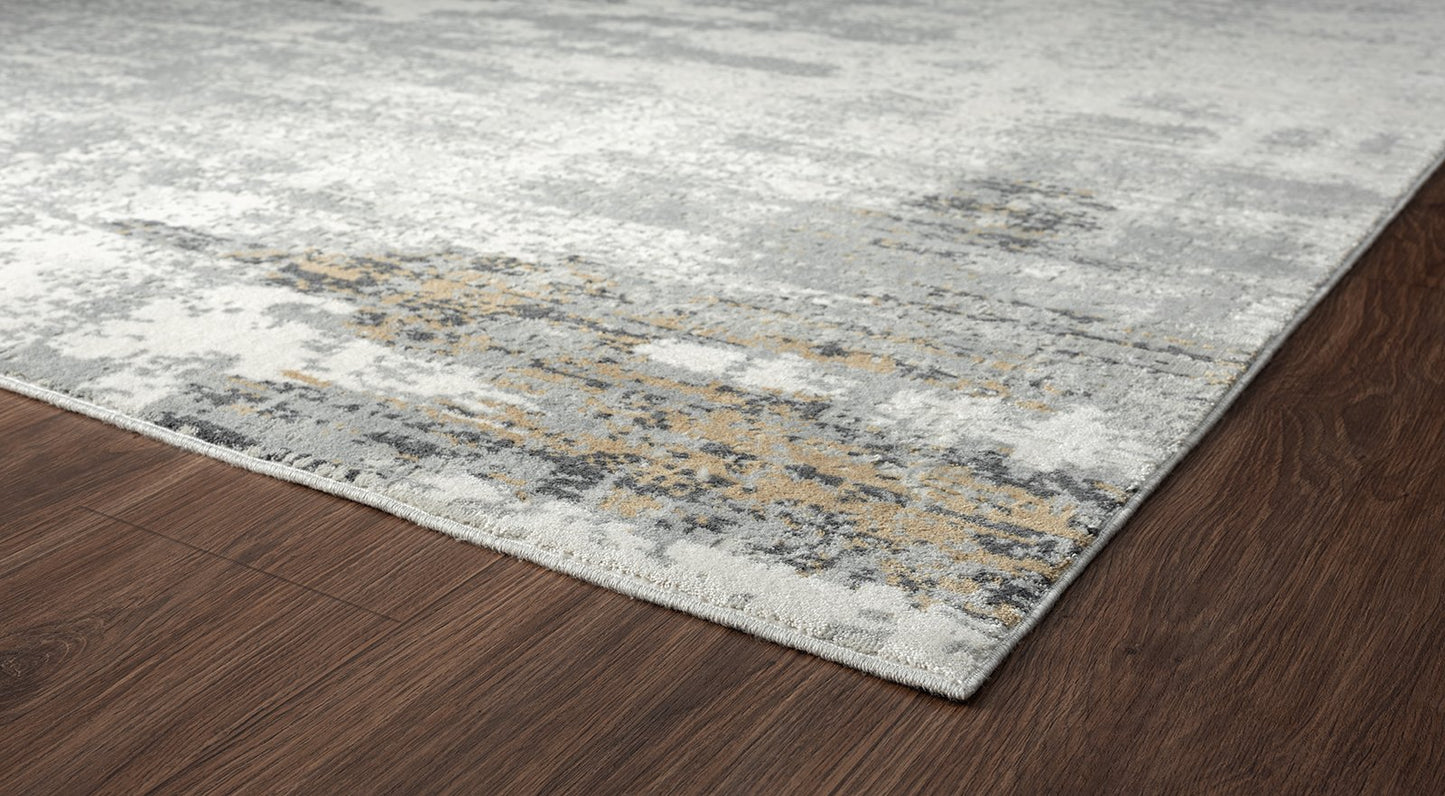 Dalton Greys and White Modern Area Rug