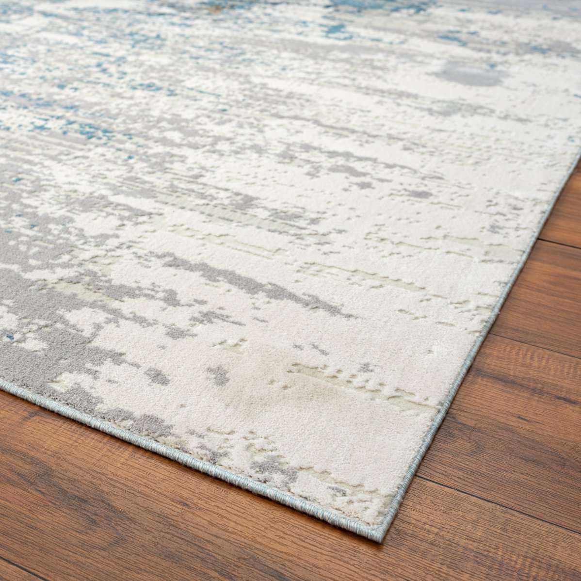 Ethos Blue and Grey Abstract Transitional Area Rug