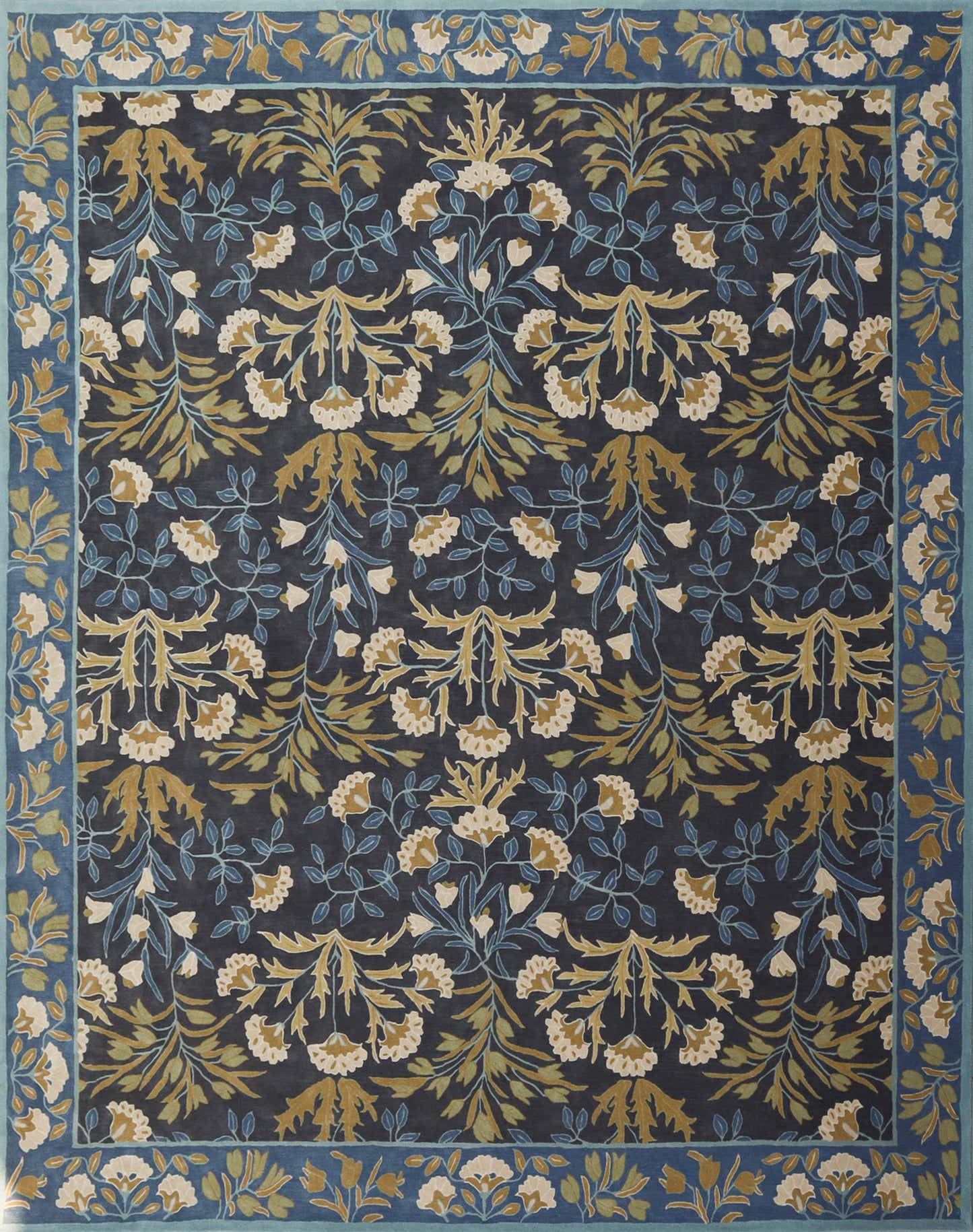 Adlin Blue Hand Tufted Wool Area Rug