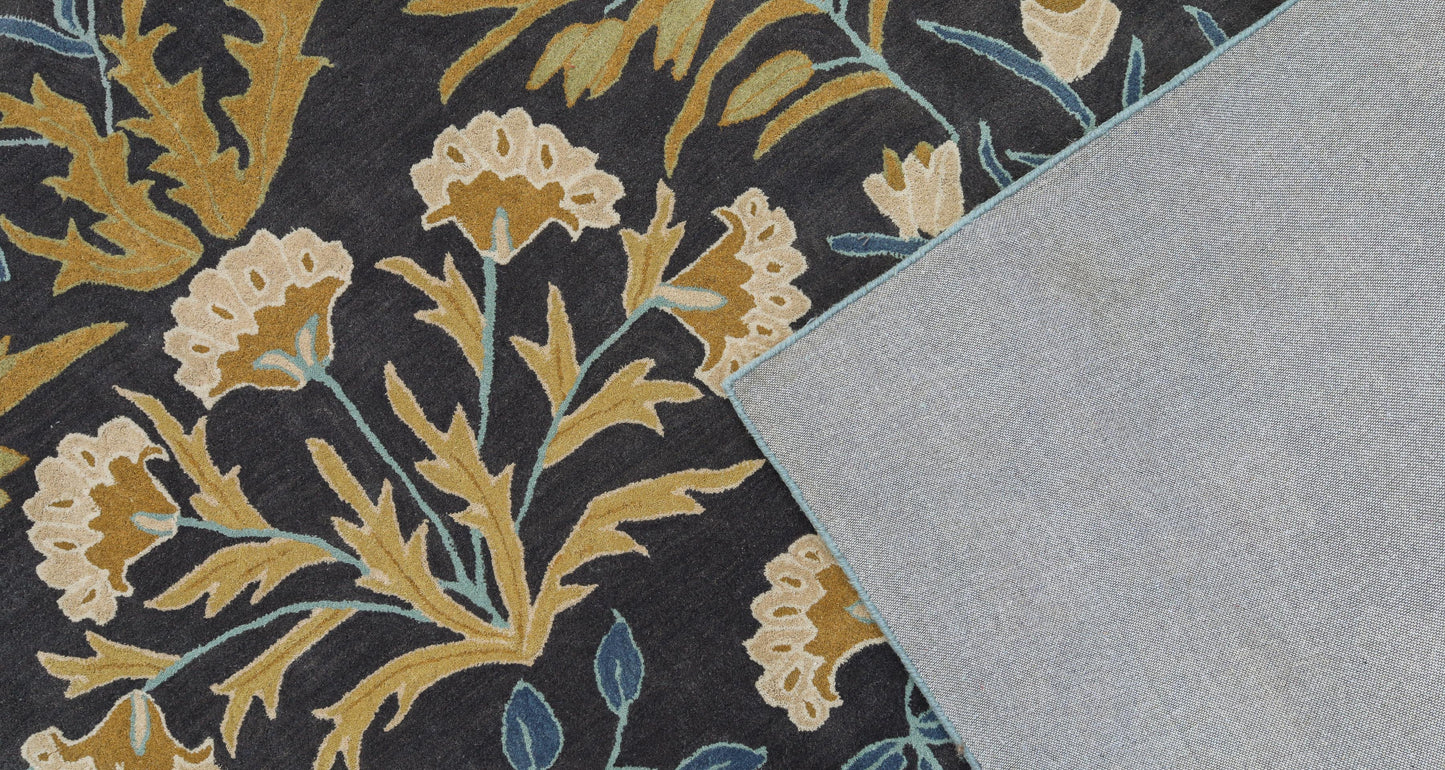 Adlin Blue Hand Tufted Wool Area Rug