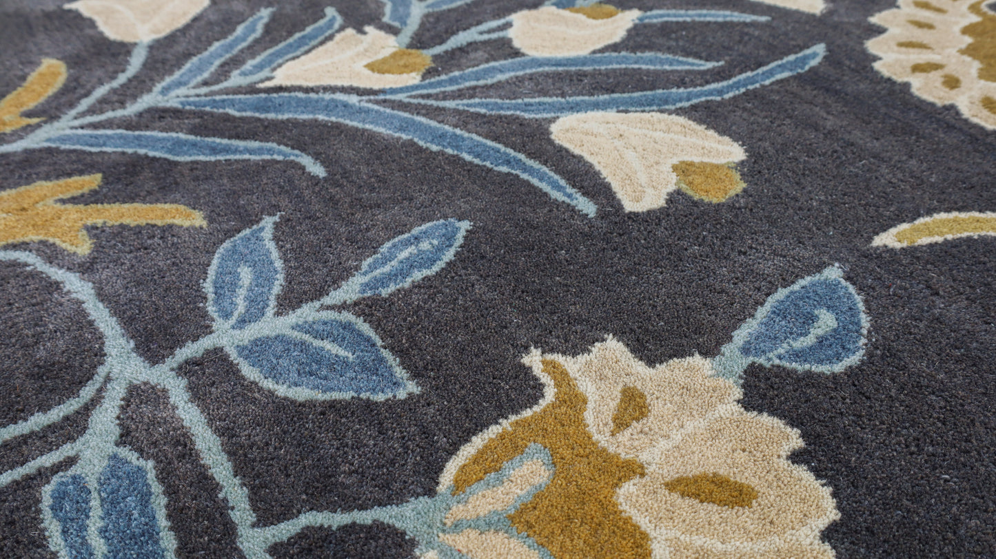 Adlin Blue Hand Tufted Wool Area Rug