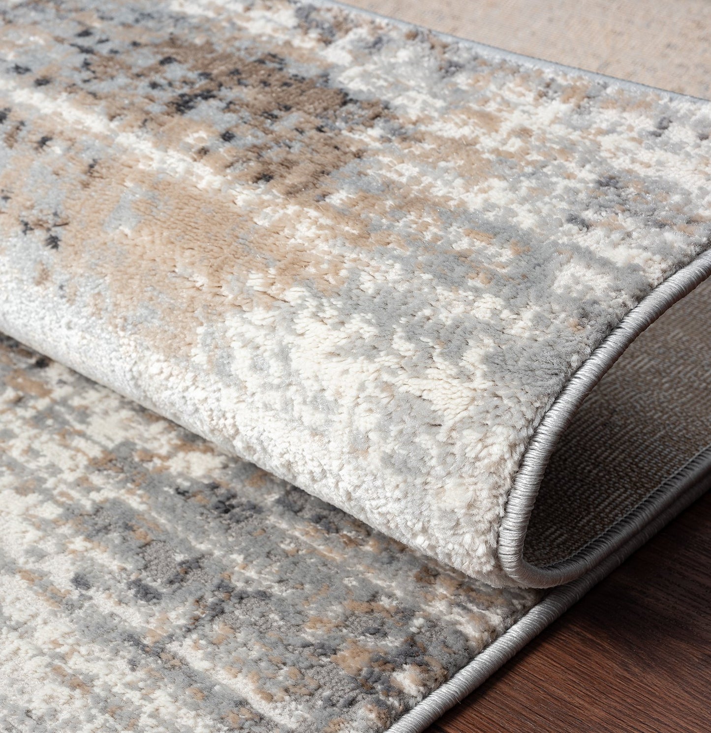 Lumina Grey and Sand Tones Modern Area Rug