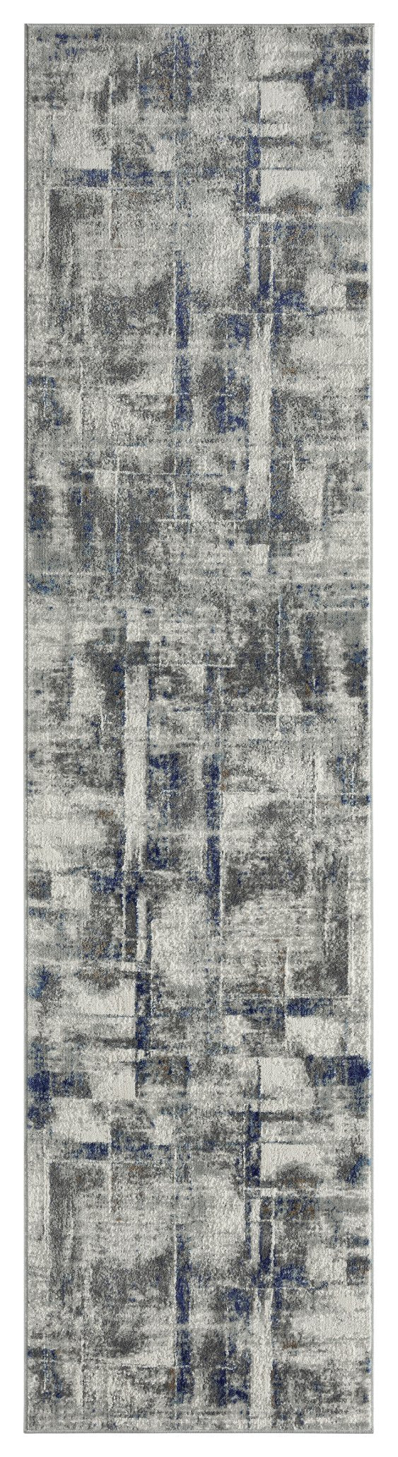 Lumina Grey and Azure Modern Area Rug