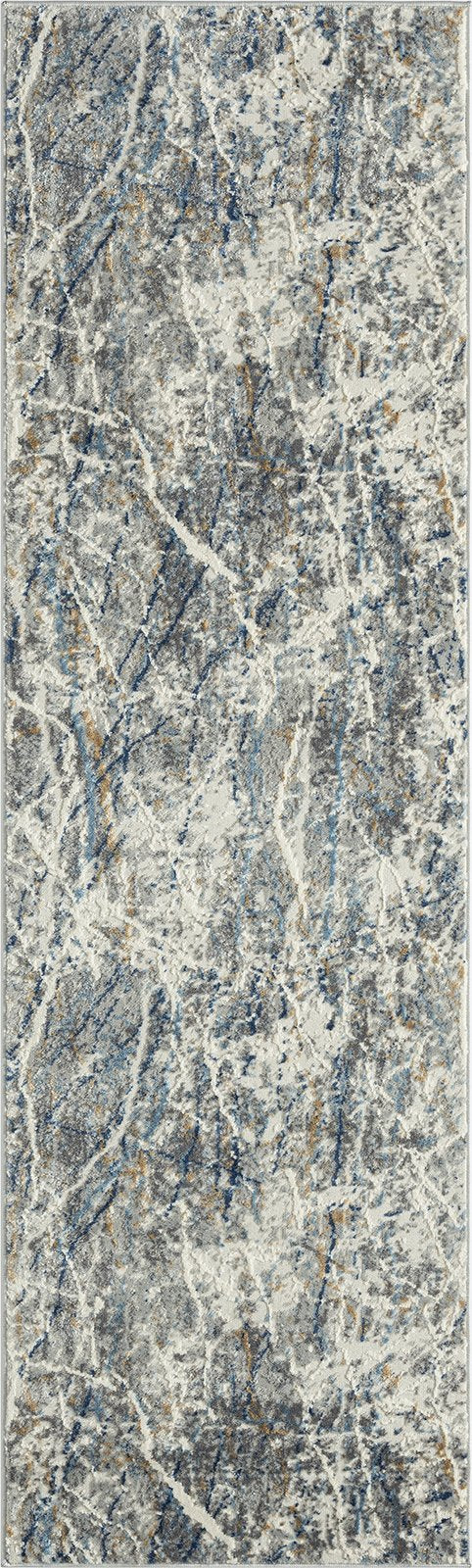 Lumina Zinc and Azure Modern Area Rug