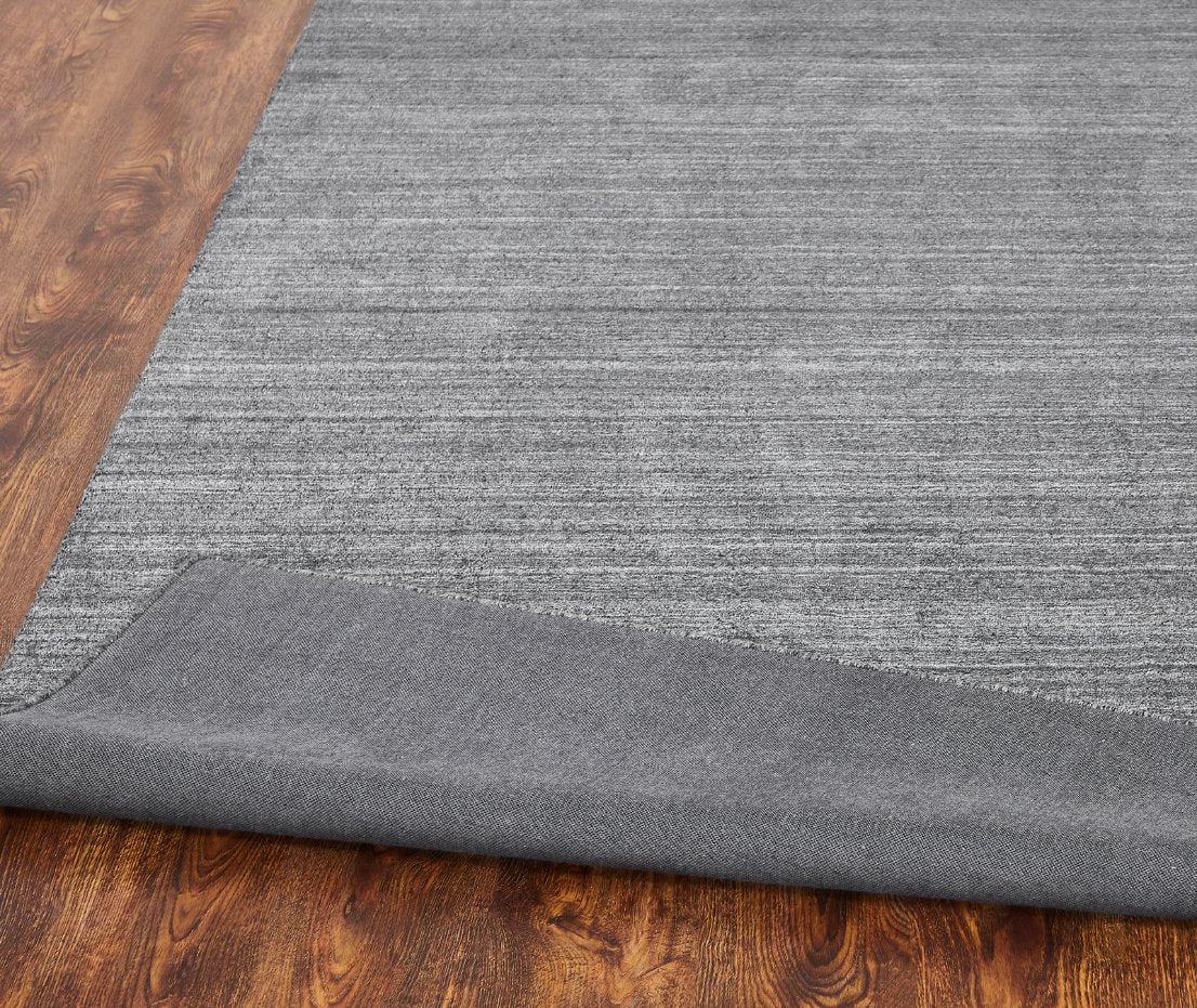 Meridian Grey Fog Solid Abrash Area Rug