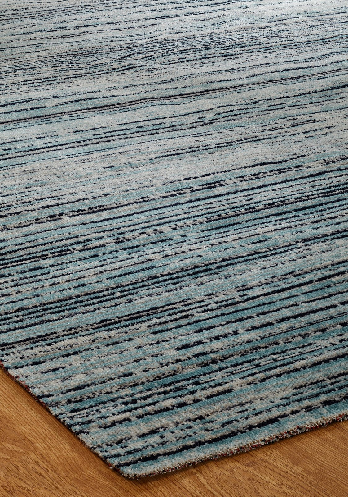 Modena Aqua Strie Contemporary Area Rug