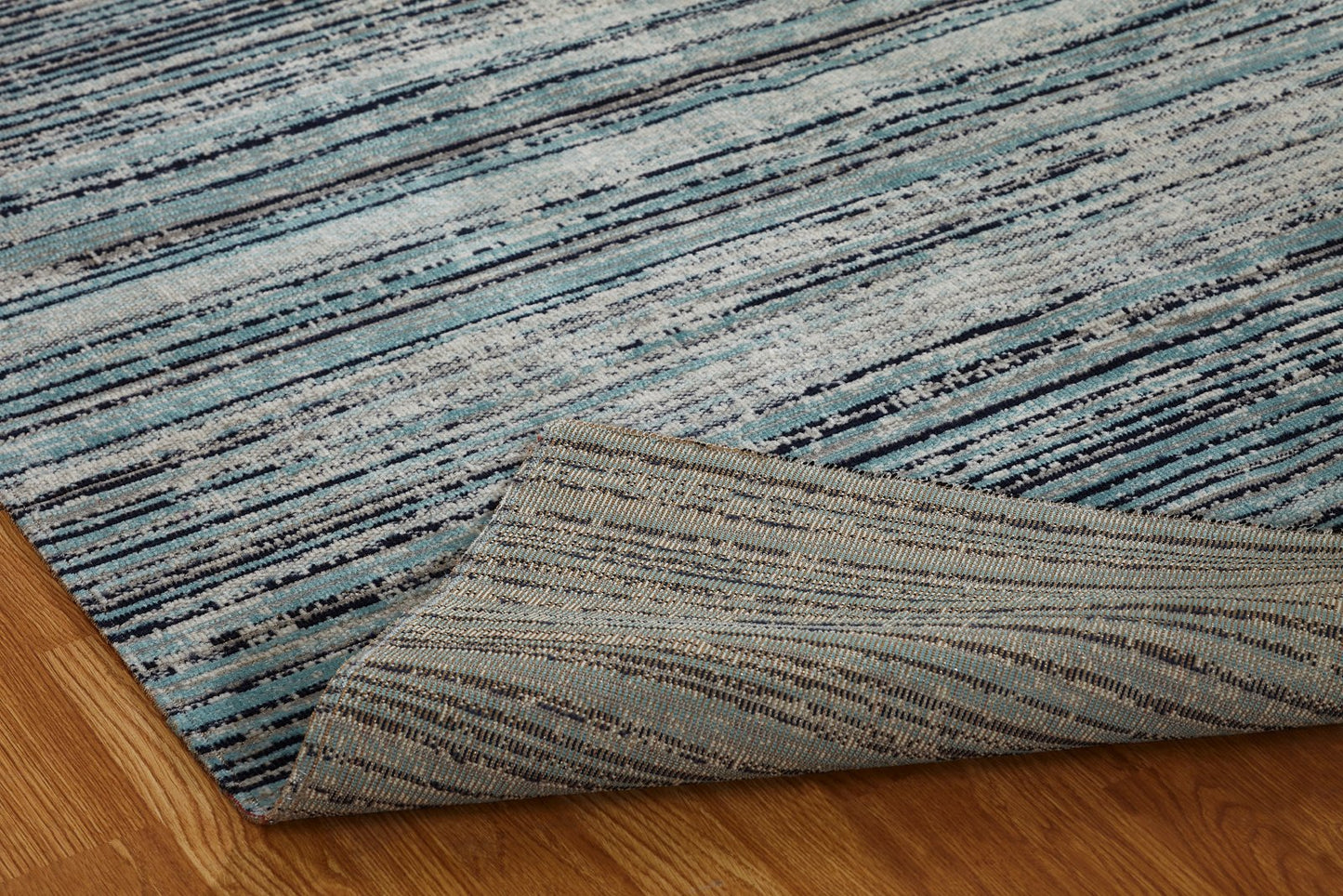 Modena Aqua Strie Contemporary Area Rug